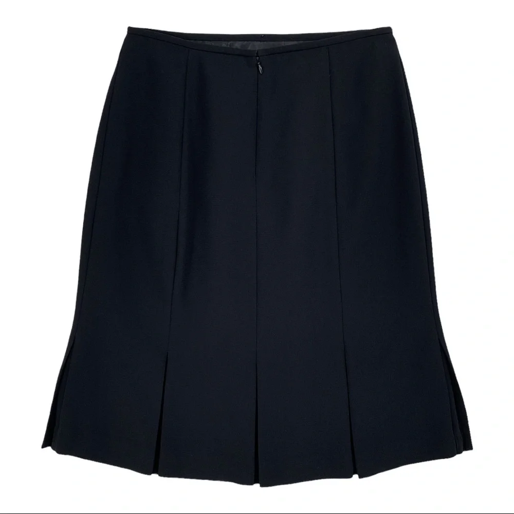 Jones Studio Separates Box Pleat Hem Black Skirt Size 10